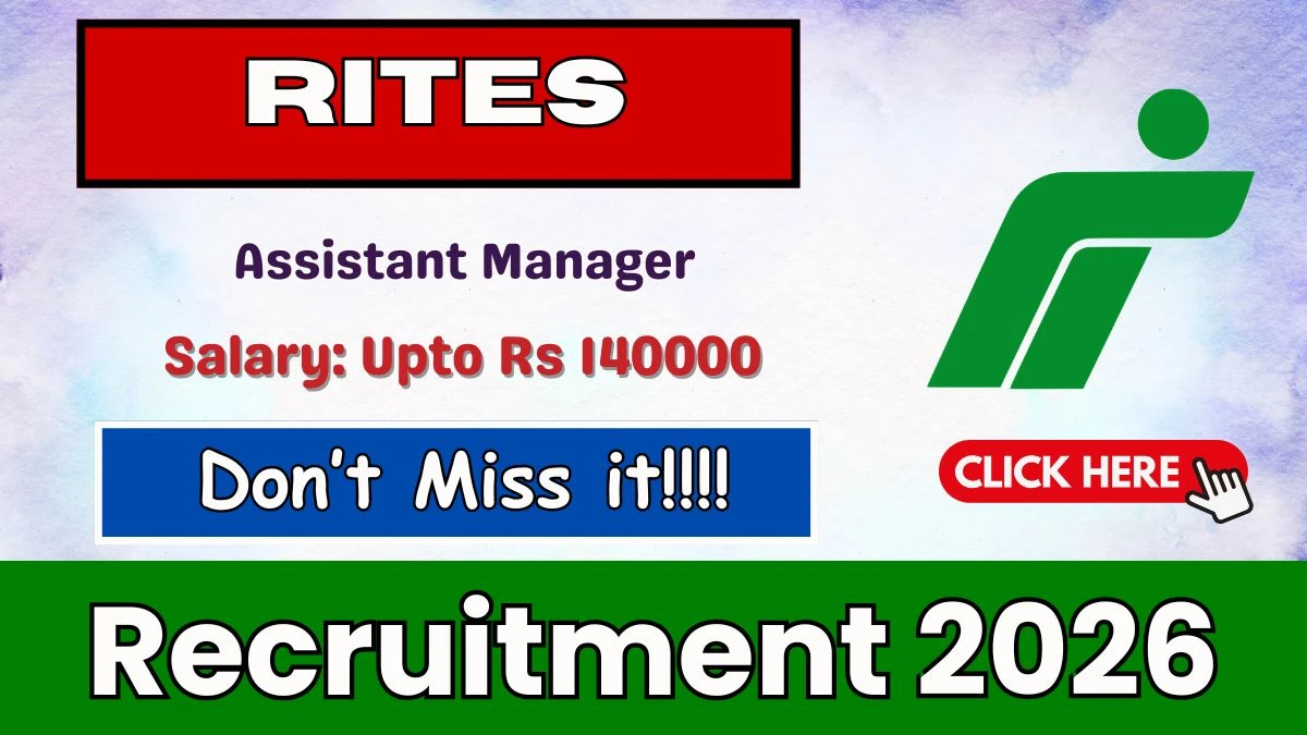 RITES Assistant Manager Recruitment 2026