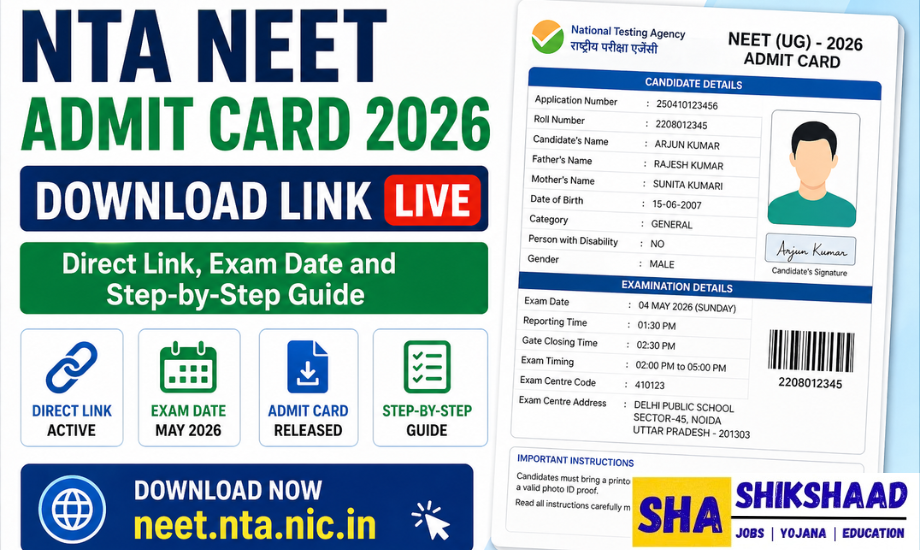 NTA NEET Admit Card 2026