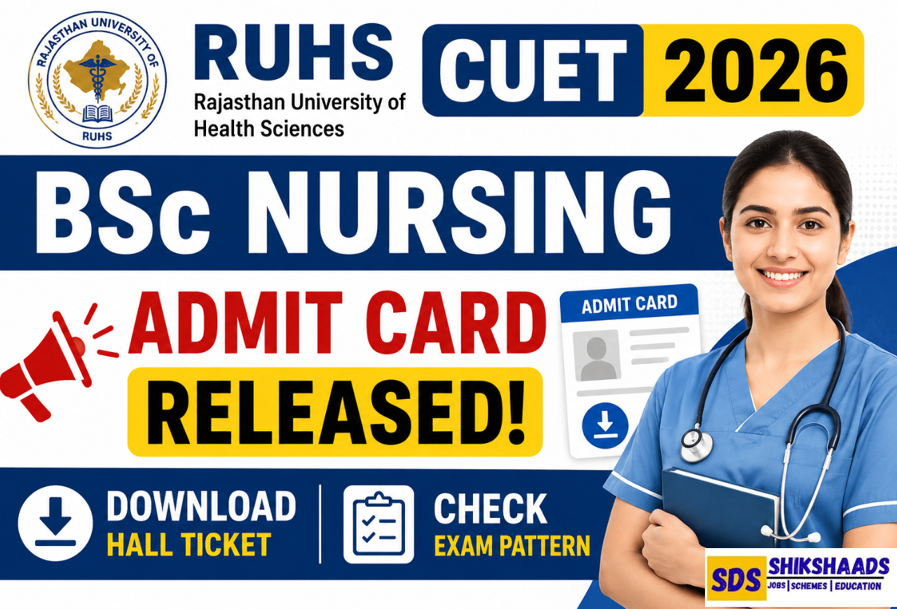 RUHS CUET BSc Nursing Admit Card 2026