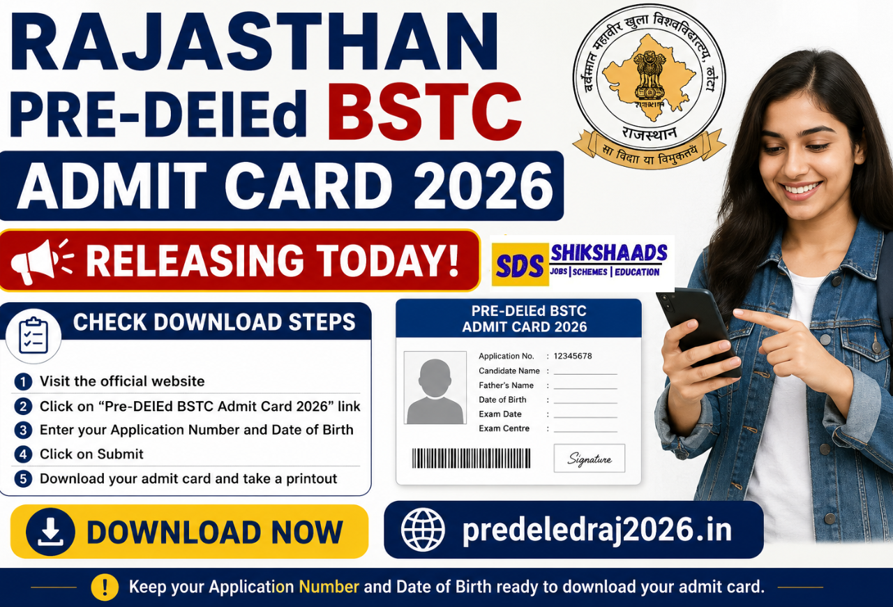 Rajasthan Pre-DElEd BSTC Admit Card 2026